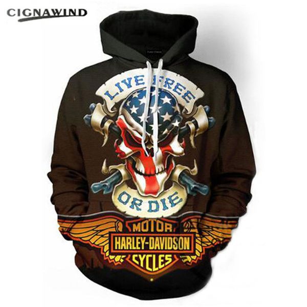 

live here or die motor driver hoodie men/women hoodies sweatshirt all over print 3d tracksuit hip hop streetwear casual, Black