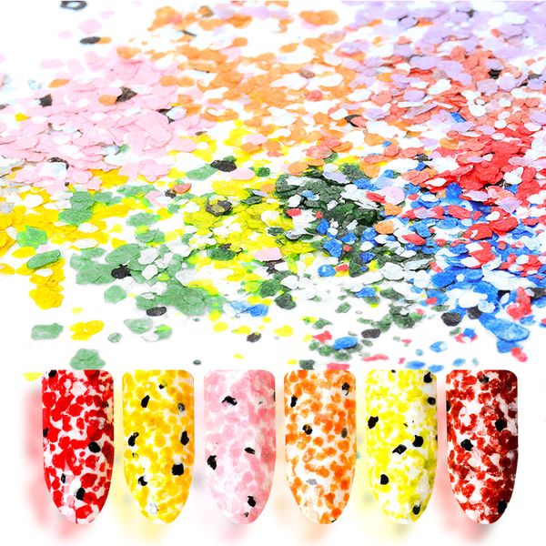 

frosting nail sequin 2018 new polishing for nails marble pattern nail art sequin selling design accessoires 12 colors, Silver;gold