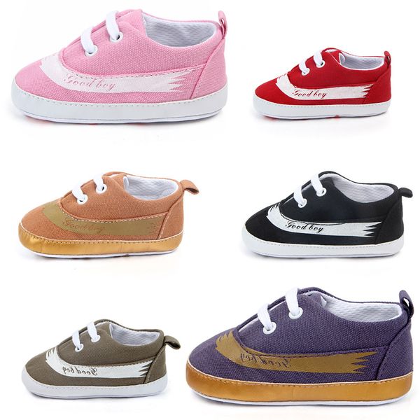 

2018 fashion classic casual newborn boys girls baby shoes canvas breathable soft sole anti-slip infant first walkers 6 colors