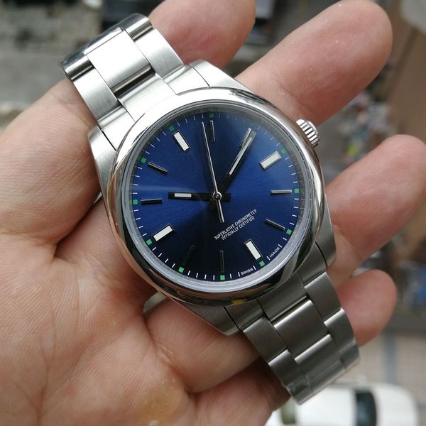 

2019 new luxury wri twatche perpetual new no date teel domed 114300 automatic mechanical men men 039 watch watche, Slivery;brown