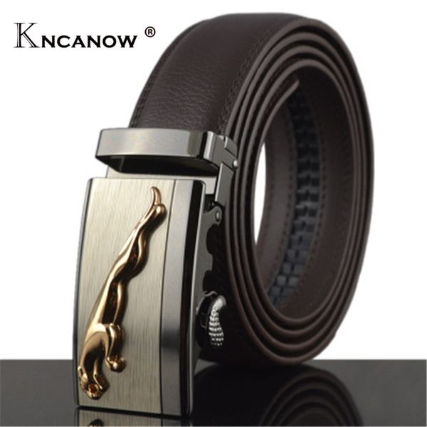 

kncanow 140cm belts brand automatic buckle belts ly600-08-3 men and women genuine leather belt ing, Black;brown