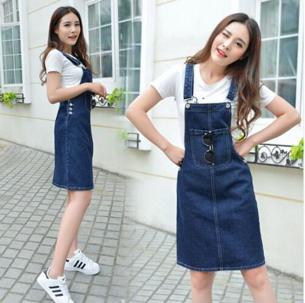 

Корейский женская мода нагрудник комбинезоны юбки женщина тонкий Midi джинсы Юбка