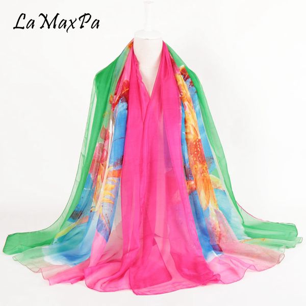 

lamaxpa 2018 fashion women scarf print chiffon scarf woman summer shawl mujer playa chal female beach echarpe frau schal, Blue;gray