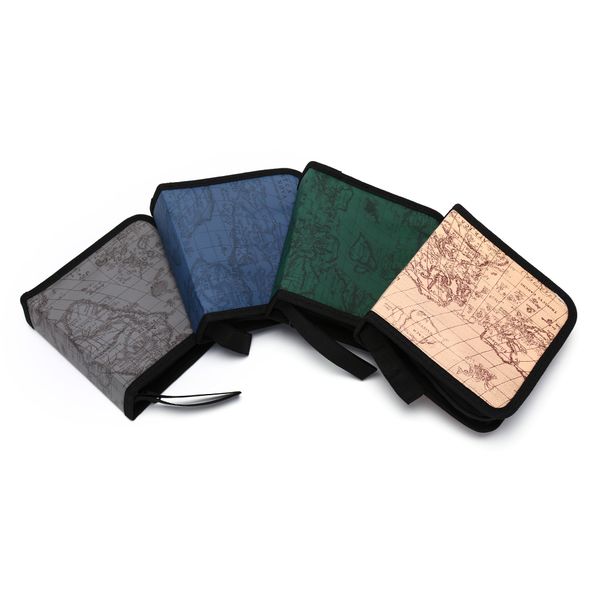 

vcd organizer faux leather bag pattern 40 disc cd dvd holder case storage wallet