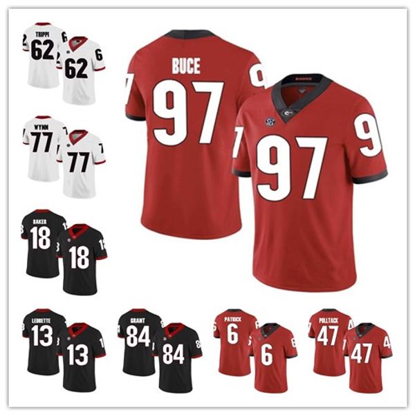 

Georgia Bulldogs 97 Brooks Buce 84 Walter Grant 13 Jonathan Ledbetter 8 Deandre Baker 62 Charlie Trippi College Football stitched Jersey
