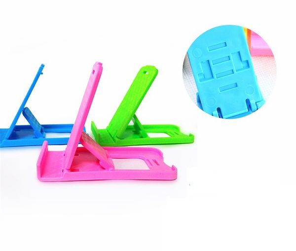 

creative mini colourful plastic folding lazy phone holder bracket support mobile phone universal bracket for iphone gift for customer