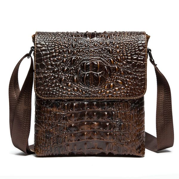 

new men odile lines genuine leather first layer cowhide retro business crossbody shoulder bag travel leisure bags