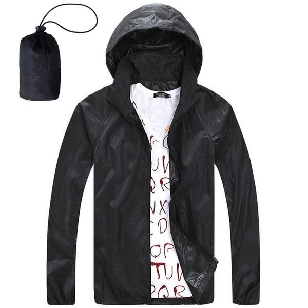 

sun protection skin summer jackets men 2017 windproof hooded coats fruit colors thin windbreaker men's casual jacket,am034, Black;brown