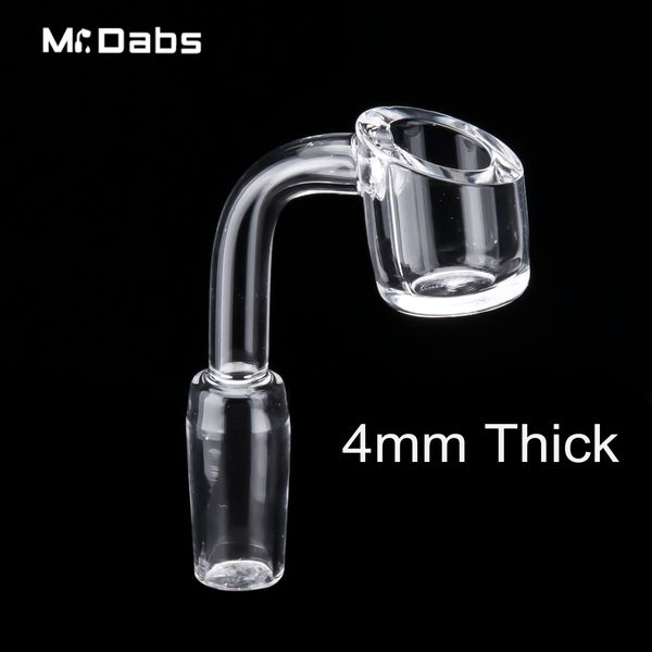 Dhl 4 mm dicker Domeless Quarz Banger Nail Raucherzubehör 10 mm/14 mm/18 mm, männliches/weibliches Gelenk für Glasbongs bei Mr_dabs