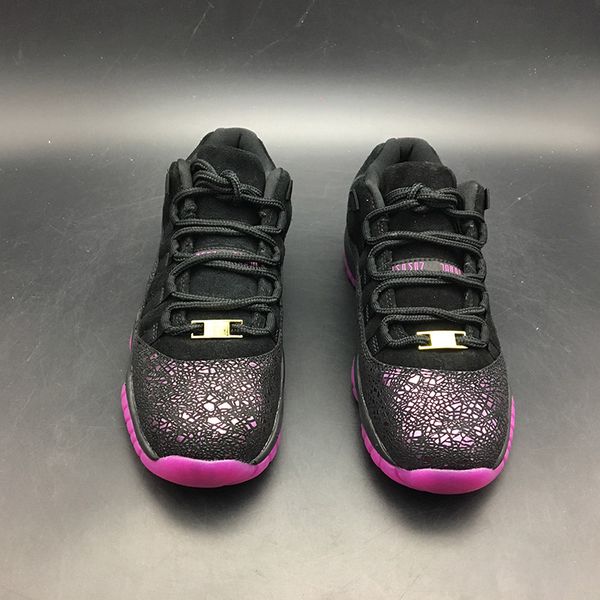 

new 11 low-think 1 womens sports shoes 11s black fuchsia blast ar5149-005 athletic sport sneakers us 5.5-8.5