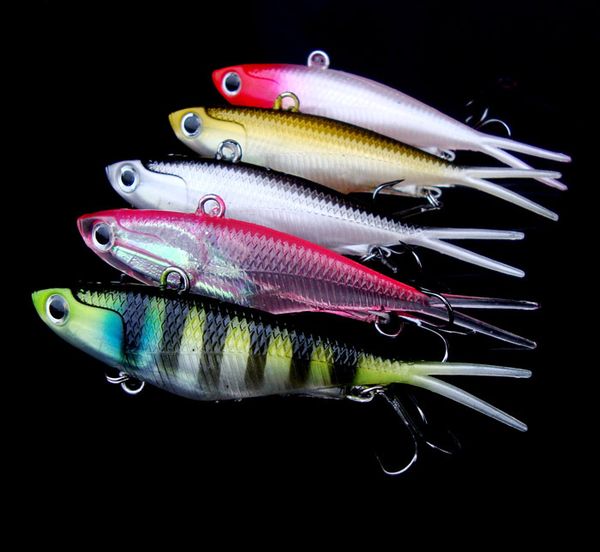 

new artificial simulation fish lead bass crankbaits 9.5cm 20g freshwater fishing vib soft plastic laser lure with lead head hooks