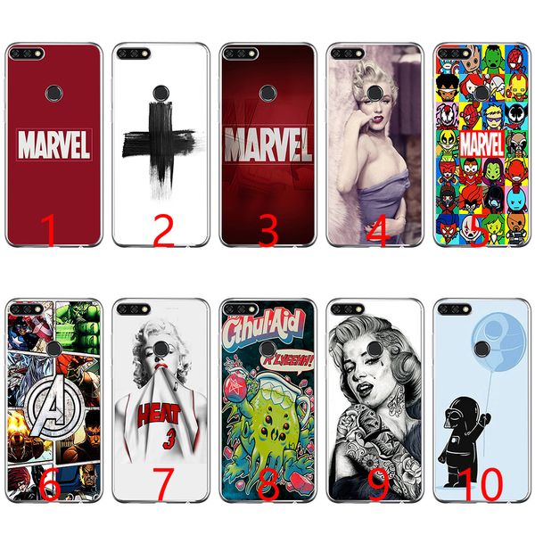 

Marvel Comics простой мягкий силиконовый чехол для телефона Huawei P8 P9 Lite 2015 2016 2017 P10 20 Lite P Sm