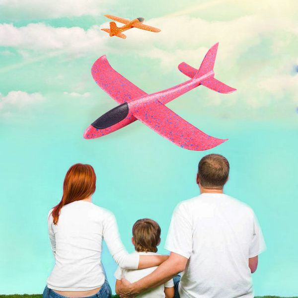 

Hand Launch Throwing Glider Aircraft Inertial Foam EVA Airplane Toy Plane Model Outdoor Fun Sports Plane Model Interesting Toys 48cm 6pcs