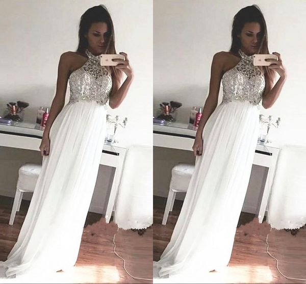 

Noble Prom Dress Formal Pageant Gowns Gorgeous Sexy Party Dresses Charming Luxury Floor-Length Beads Pearls Illusion Bodice