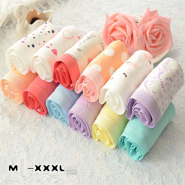 

500pcs wholesale women's underwear cotton panties everyday briefs lingerie girls ladies knickers -3xl for women large stock, Black;pink