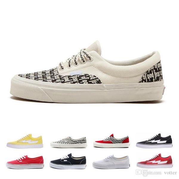 

fear of god x men women casual shoes era 95 revenge x storm old skool canvas vetements visvim skateboarding slip-on fog sports sneakers, Black