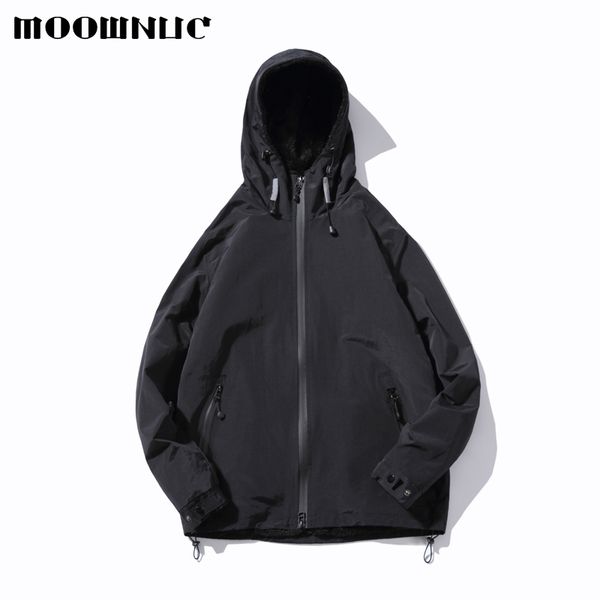 

winter jacket youth coat outwear men warm coat moownuc classic slim parka men 2018 thicken brand clothing casual men's, Black