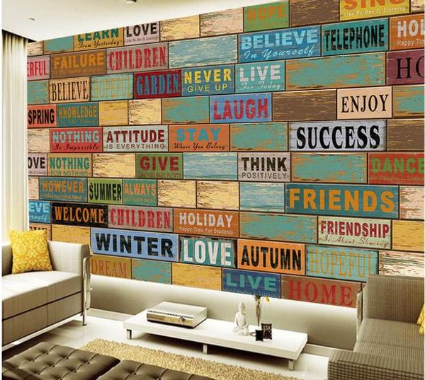 

vintage old wooden board english alphabet tea shop casual bar background