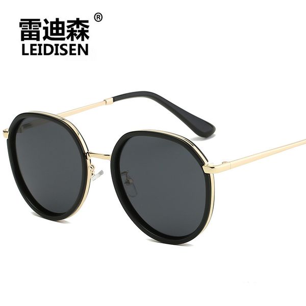 

round polarized sunglasses women 2018 brand retro style metal frame driving sun glasses female lunette de soleil femme 3741, White;black