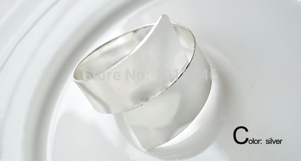 

12 x special iron eight circle silver napkin rings for wedding decoration
