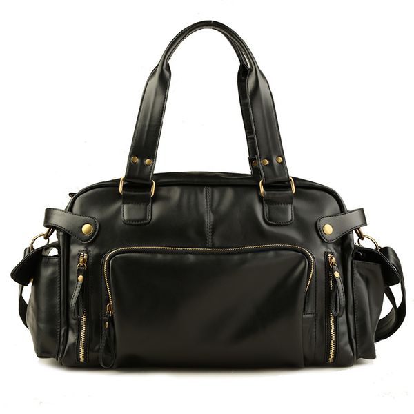 

vintage travel bag men handbag luggage duffle bag valise de voyage weekend shoulder male leather shoulder bags bolsa viagem