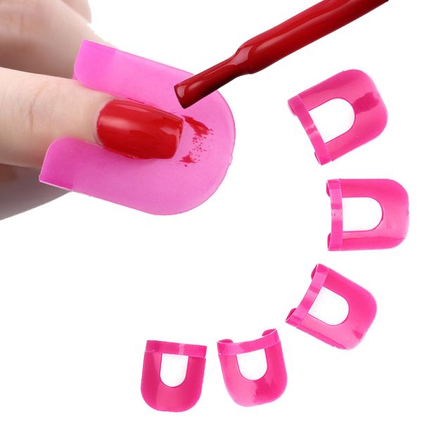 

26pcs nail art nail polish glue model spill proof manicure protector tools+ 1 pc sticker manicure stickers nailpolish 2017 hot, Black