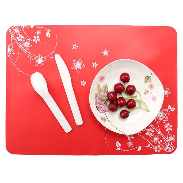 

flower silicone placemat dinning table mat placement non-slip baking dinner drying mat pad table placemat kitchen pad