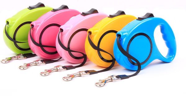 

new automatic retractable dog leash 7 colors magic pet dog/cat puppy convenient dog rope dog collars & leashes dhl