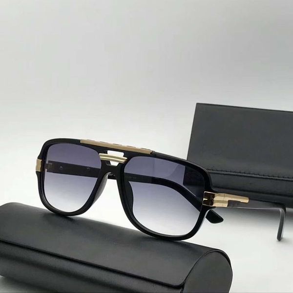 

with 8037 61mm black gold/grey gradient sol glasses mens sunglasses sunglasses men gafas de new lens shades box, White;black