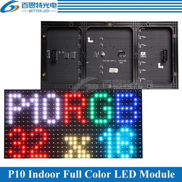 

indoor 320*160mm 32*16pixels 3in1 smd 1/8 scan rgb p10 full color led module for advertising media led display