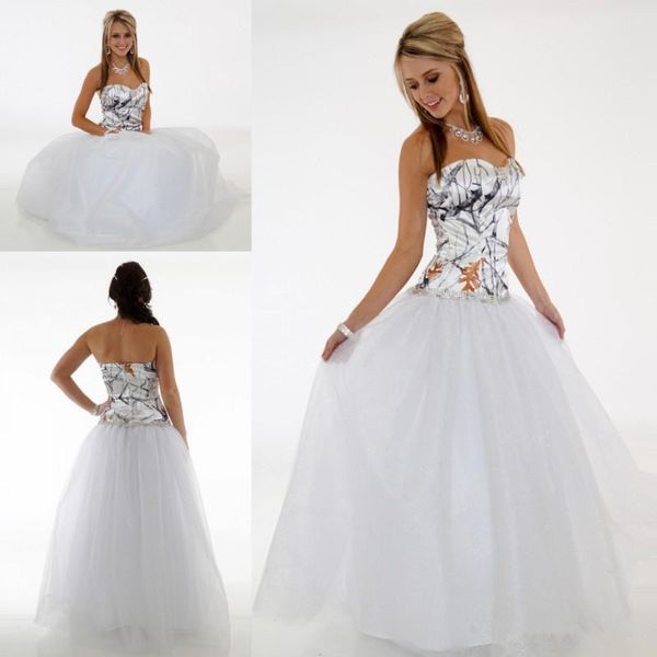 Discount Cheap Camo Wedding Dresses Sweetheart A Line Tulle Wedding