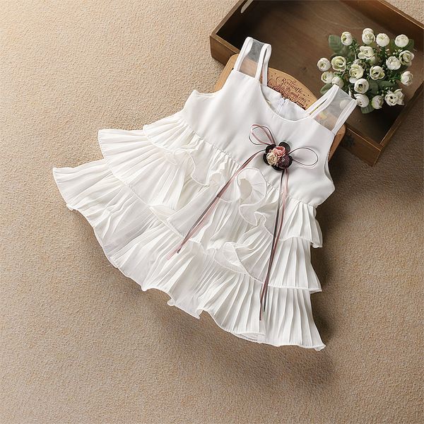 

girls cotton dress summer children clothe white pink red summer kids clothing baby doll little girl princess cake tutu skirt, Red;yellow