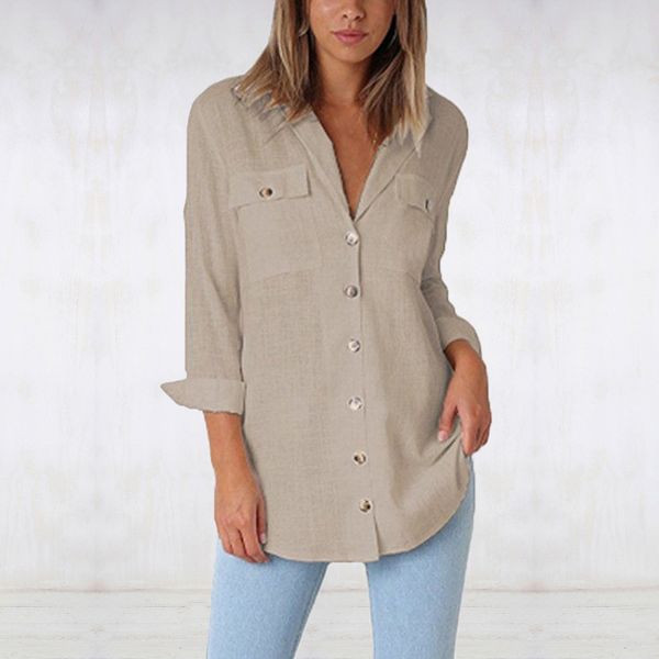

casual long sleeve shirt 2018 dhl women's button down long sleeve tie front knot loose knit t shirt henley, White