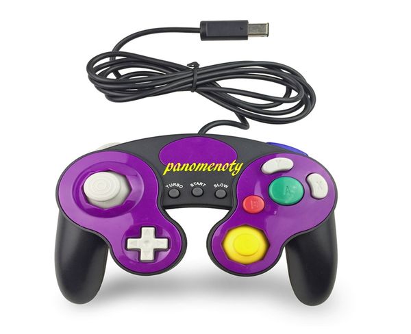 10 pçs / lote Com fio Controlador GC Para GameCube Gamepad Controle PC GC Joystick Suporte de vibração 10 cores