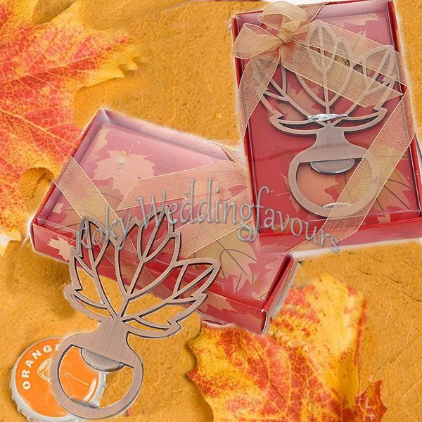 

100pcs copper finish fall maple leaf bottle cap opener favors wedding gifts bridal shower anniversary event gifts party favors