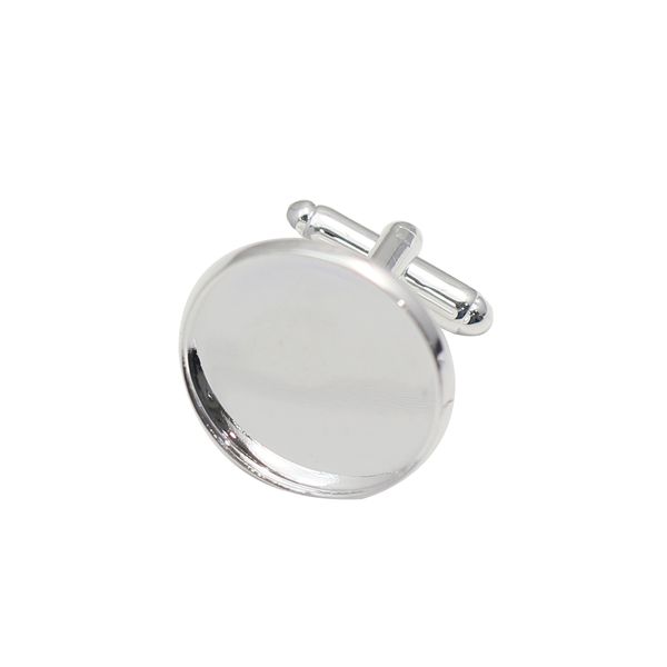 

beadsnice brass cuff links 20mm base for mens jewelry 20pcs a lot, Silver