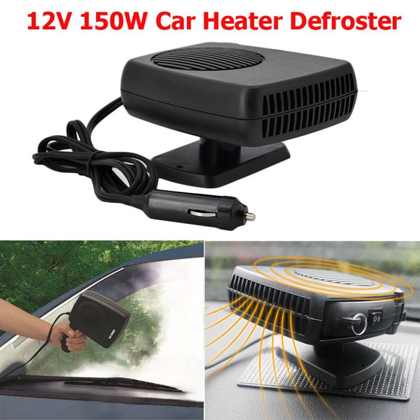 

12v 150w auto car heater fan defroster demister 2 in 1 portable car fan with swing-out handle driving kits styling