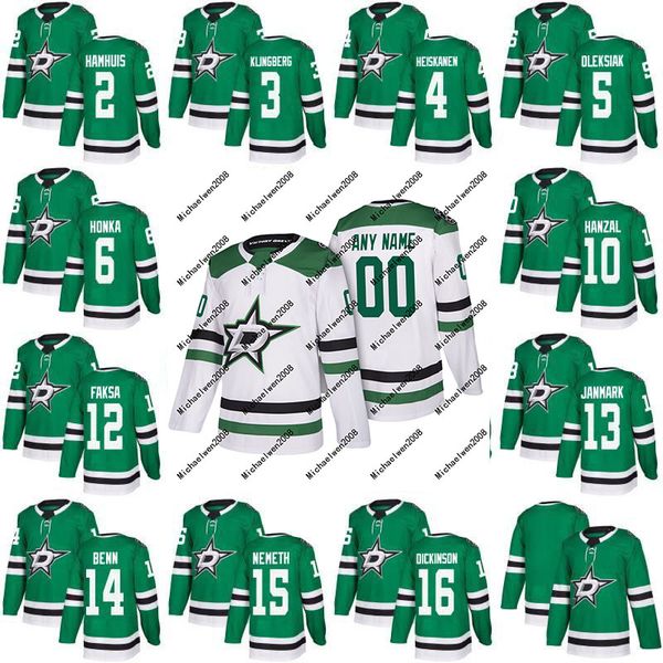 

2017-2018 Season Dallas Stars Jersey 2 Dan Hamhuis 3 John Klingberg 4 Miro Heiskanen 5 Jamie Oleksiak 6 Julius Honka Custom Hockey Jerseys