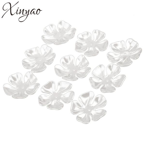 

20pcs/lot 35mm imitation pearls flat back pearls beads flower style great for home decoration scrap booking diy charms f1564, Silver