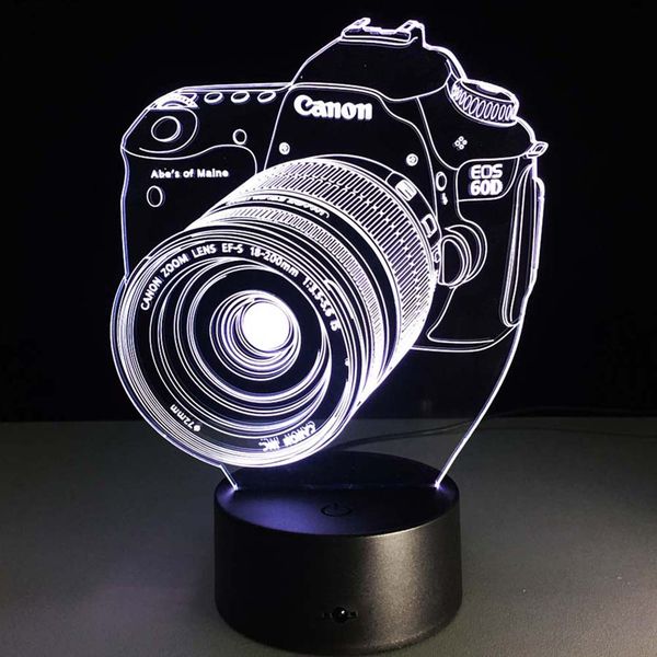 Decoration Camera Model Crafts Lamp Changing Illusion Visual Led