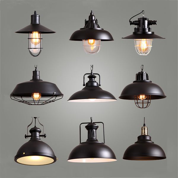 Acheter Style Industriel Rétro Pendentif Lumières Vintage Suspension Lampe Suspension Avec E27 Led Ampoule Dormitorio Dinning Room Cuisine Bar De
