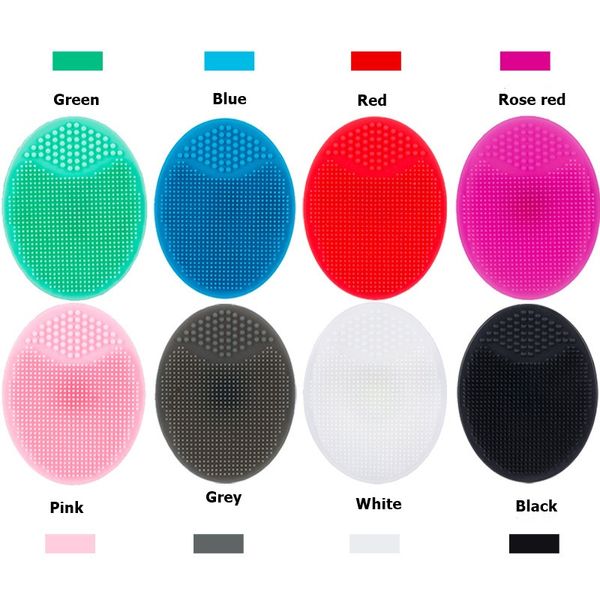 

O culum type ilicone oval facial clean ing bru he blackhead remover face pore deep cleaning bru h baby head wa hing bru h pad