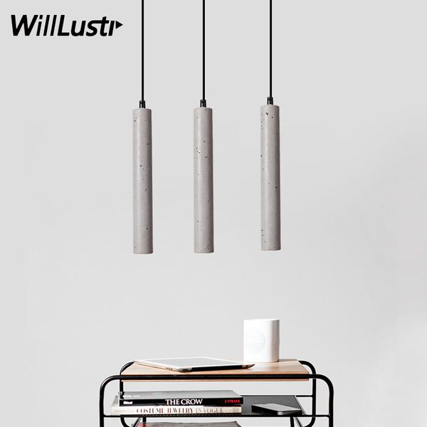 

cement modern LED pendant light minimalist design hanging lighting restaurant hotel bar office bedroom dinning room concrete suspension lamp ing