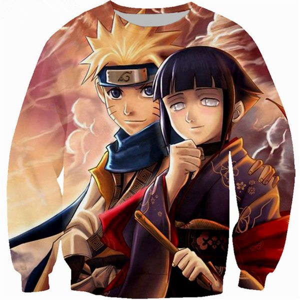 

новая мода прохладный толстовка толстовки мужчины женщины 3d печати классический аниме наруто горячий стиль уличная одежда рукав одежда b63, Black