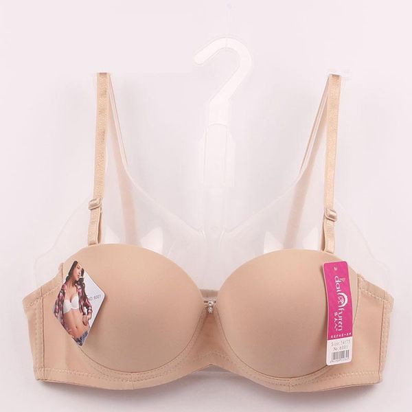 Mozhini moda suave meio copo super push up bra 32 3 3 36 ab reunindo linda bonitinho brassiere suportes lady menina sutiã