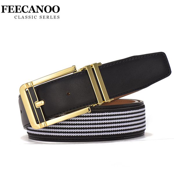 

feecanoo casual patchwork men belts luxury women fashion belt trends trousers with 6 styles color to choose ing, Black;brown