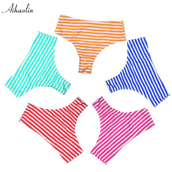 

striped bikini bottoms shorts swimwear women 2018 swimsuit two-piece separates beachwear swimming briefs bikinis pants, White;black