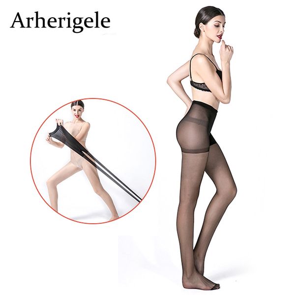 

arherigele plus crotch women pantyhose for girls black skin color transparent pantyhose summer female nylon tights, Black;white