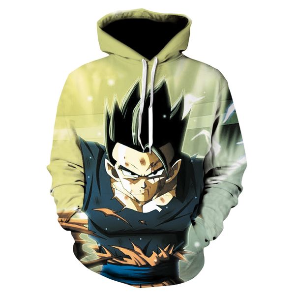 

anime z vegeta fighting pocket hooded sweatshirts 3d hoodies pullovers men women long sleeve outerwear new hoodie, Black