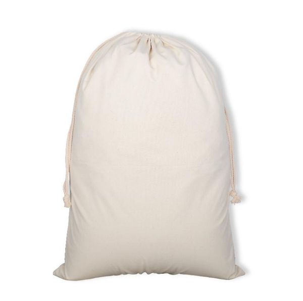 Saco de lona de algodão XMAS saco de presente de Natal em branco sacos de Natal feixe de bolso sacos em branco decorações de Natal SN2002